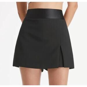 NWT REVOLVE & MINIMALIST lovers COMMENSE black satin banded skort S